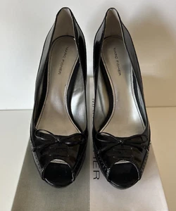 Marc Fisher Black Peep Toe Heels, size 8.5oz - Picture 1 of 9