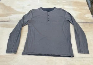 Maglione uomo John Varvatos marrone maniche lunghe tinta unita quarto bottoni, taglia M - Foto 1 di 6