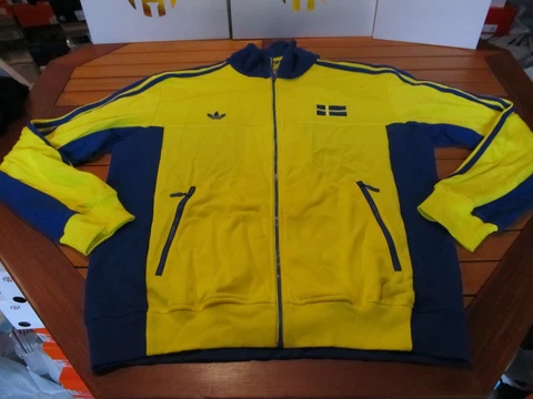 RARE NWT Adidas Sweden TT Track Jacket YellowBlu 2XL P04024 78 World Cup Sverige Cover