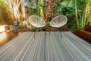200x270cm Mexicali GREY Outdoor/Indoor Plastic Rug/Mat Waterproof - Picture 1 of 4