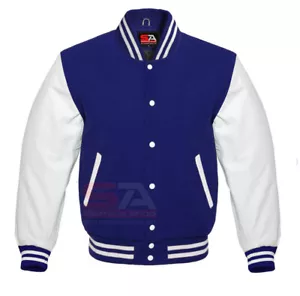 Herren Letterman College Bomber Winter Outdoor Varsity Poofy Jacke Größe XS~7XL - Bild 1 von 4
