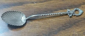 Antique Handcrafted Sterling Silver Salt Spoon - Bild 1 von 7