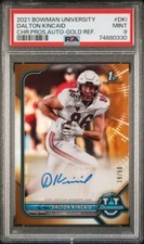 2021 Bowman Chrome Dalton Kincaid Gold Auto 1st Prospect RC 19/50 #DKI PSA 9