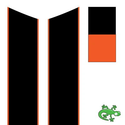 Черные полоски капота с цветной каймой на заказ для вашего Mini Cooper 2001 - 2006 - Изображение 1 из 4