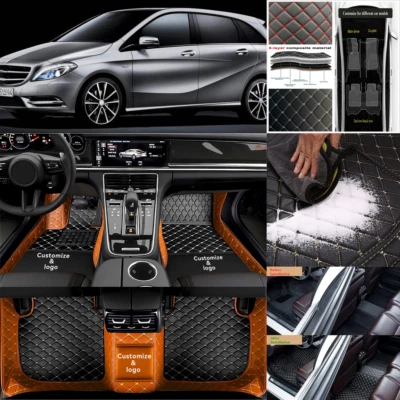 For Mercedes-Benz B-Class Car Floor Mats Waterproof Foot Liners Carpets Luxury - Image 1 of 4