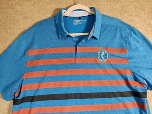 Donald Ross Nike Golf Polo Shirt Mens XL Blue Striped Short Sleeve French Lick - Picture 1 of 10