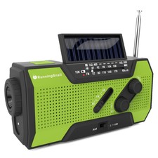 RunningSnail Solar Crank Noaa Weather Radio For Emergency with 2000mAh Power .