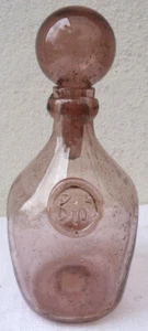 FLACON 15 cm VERRE SOUFFLÉ BIOT 1960 ECOLE DE NOVARO - Imagen 1 de 7