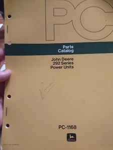 Genuine John Deere 292 Series Power Units Parts Catalog PC-1168 - Picture 1 of 8