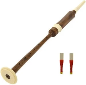 Rose Wood Scottish Bagpipe Wood Practice Chanter With 2 Reeds New - Picture 1 of 1