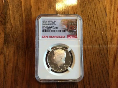 2018 S Silver Kennedy Half NGC PF 70  Limited Edition  FDOI  Ultra Cameo - Image 1 of 2