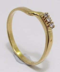 100% Genuine 750 18k Solid Yellow Gold 0.045CT Diamond ETERNITY Ring Sz 7 or O - Picture 1 of 12