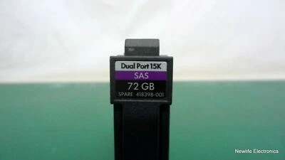 HP 418398-001 72GB 15,000 RPM 3 Gbps 2.5 in. SAS HDD 504064-002 DH0072BALWL - Image 1 of 4