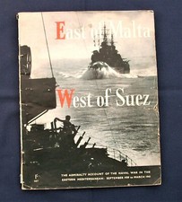 Vintage WWII HMSO Veröffentlichung: Ost von Malta/westlich von Suez 1939 -41