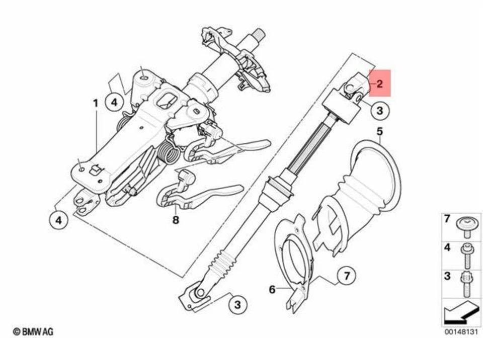 Eje de dirección original BMW M6 E60 E61 E63 E64 540i 545i 550i 645Ci 32306780893 Foto 1 de 1