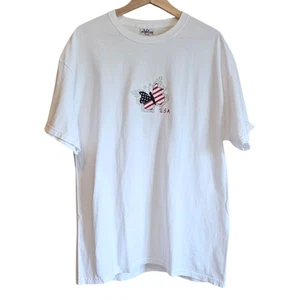 USA Schmetterlingsflagge weißes Damen-T-Shirt XLarge - Bild 1 von 5