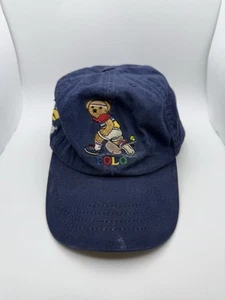 Polo Ralph Lauren Hat Boys 4-7 Blue One Size Strapback Polo Bear Us Open Tennis - Picture 1 of 7