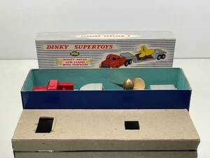 DINKY TOYS 986 MIGHTY ANTAR LOW LOADER w/ PROPELLER -RED L29cm- VERY GOOD IN BOX - Picture 1 of 15