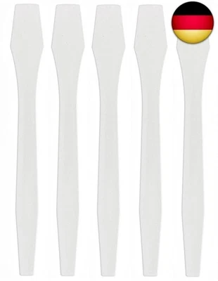 MARKE KOSMETEX Weisse große Spatel 13 cm lang, Kosmetex Cremespatel, Kosmetikspatel, 5 Stück