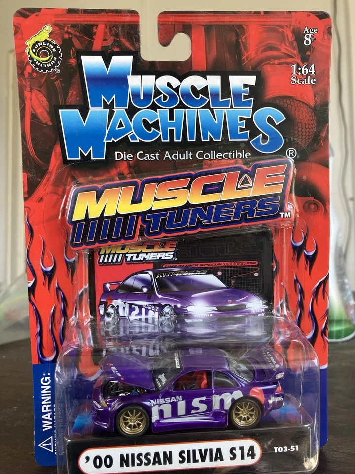 Muscle Machines escala 1:64 muy raro importación afinador coche 2000 Nissan Silva S14 Foto 1 de 4