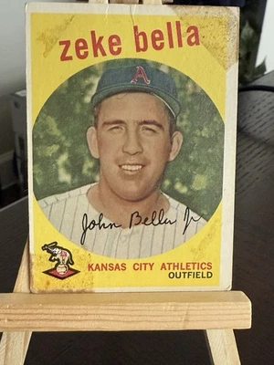 1959 Topps #254 Zeke Bella Kansas City Athletics RC Rookie - Image 1 of 2