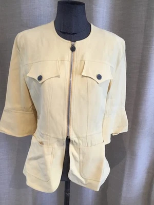Très Belle Veste Jaune Beurre Christian Lacroix 38/40 Tbe - Photo 1/4