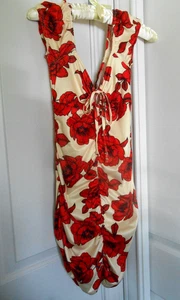 Shein rotes gerafftes Kleid Gr. Small Mini elegant figurbetont - Bild 1 von 5