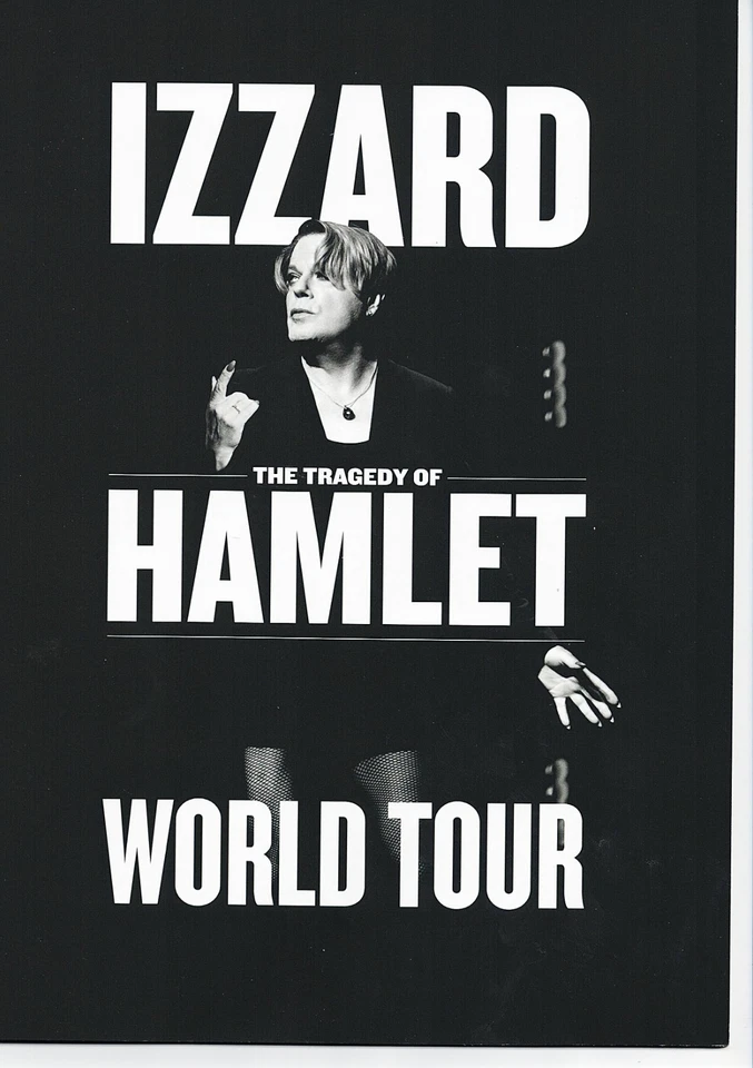 EDDIE IZZARD - THE TRAGEDY OF HAMLET 2025 World Theatre tour Souvenir Programme - Image 1 of 1