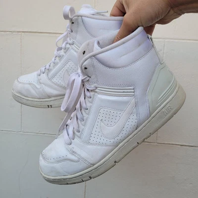 Nike Air Force 2 Triple White Mid scarpe da ginnastica UK 11 EUR 46 624006 110 2011 RARE - Immagine 1 di 4