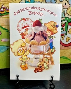 Vintage Strawberry Shortcake Birthday Greeting Card 1982 - Picture 1 of 15