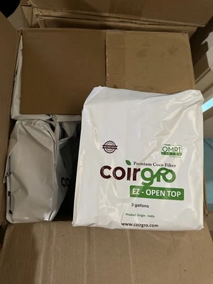 Bolsas de cultivo de fibra de coco de 3 galones 100 % orgánicas para macetas suelo planta de fibra de coco - (20 quilates) Foto 1 de 4
