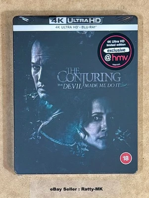 THE CONJURING: THE DEVIL MADE ME DO IT - UK EXCLUSIVE 4K + BLU RAY STEELBOOK NEW - Image 1 of 4