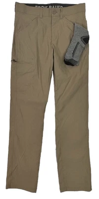 Pantalones Eddie Bauer Rainier Tech para hombre 32x34 tostados senderismo exterior utilitario bolsillo con cremallera Foto 1 de 4