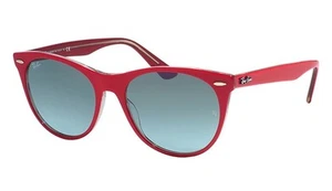 Gafas de sol Ray-Ban Wayfarer II rojo sobre transparente azul gris degradado - Imagen 1 de 5