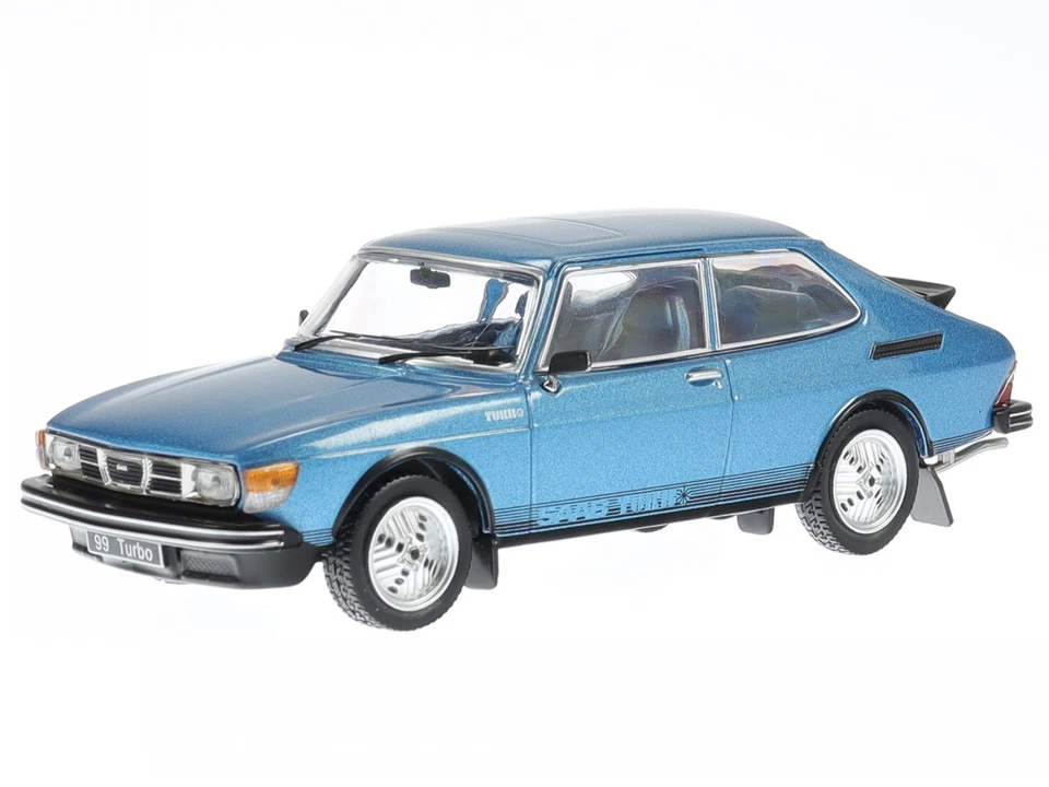 Saab 99 Turbo 1977 blue metallic diecast model car CLC393 IXO 1:43 - Image 1 of 4