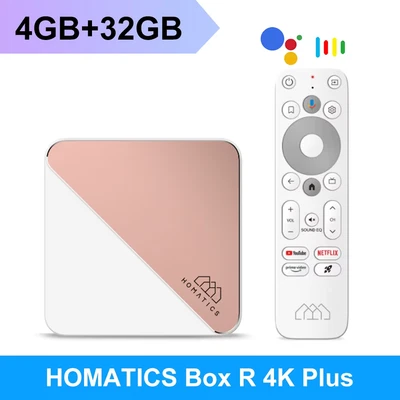 HOMATICS Box R 4K Plus Android TV 14 dispositivo di streaming Netflix certificato Google - Immagine 1 di 4