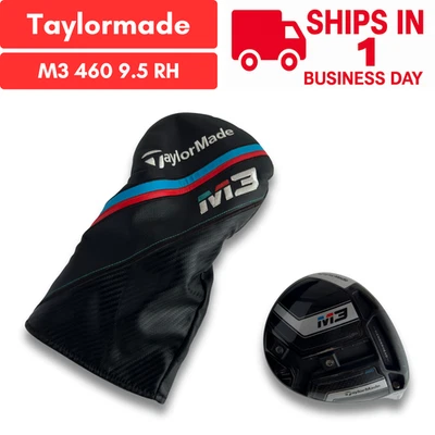 TaylorMade M3 460 9.5 Driver Head Only Right Hand USED With Headcover FAST SHIP - Image 1 of 4