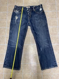 MEK Denim Jeans Herren 40x32 Blau Oaxaca Bootcut Pattentasche Distressed Boot Cut - Bild 1 von 3