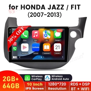 Radio estéreo para automóvil 2+64 GB Android 14 CarPlay GPS WIFI para Honda Fit Jazz 2007-2013 - Imagen 1 de 17