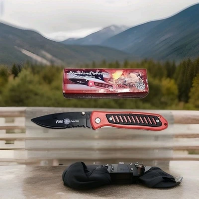 Cuchillo de bolsillo plegable Homeland Heroes bomberos cubiertos escarcha Foto 1 de 4