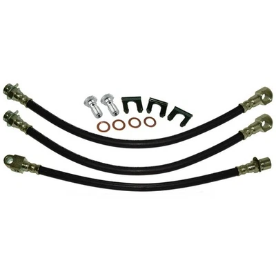 Kit de manguera de freno de goma frenos de disco delanteros 1969-70 Oldsmobile 98 Delta 88 3 piezas Foto 1 de 4