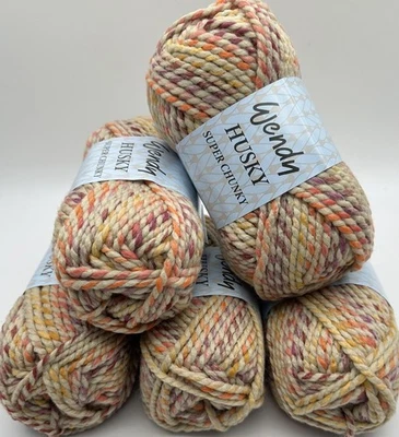 Wendy Husky Super Chunky 5 Ball Pack (5x100g) - Choose Colours -Tracked Delivery