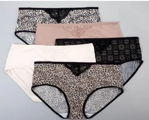 NWT Five Pair Women's 2X Kathy Ireland Lace Trim Brief Panties - Picture 1 of 1