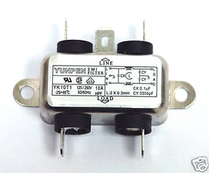 10 Stck. AC EMI Filter HPF YK10T1 115V 250V 10A UL CSA VDE RoHS YUNPEN Taiwan - Bild 1 von 7