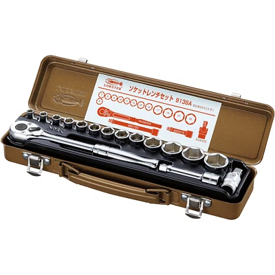 Lobtex LOBSTER 913SA Socket Wrench Set 9.5mm (3/8") – 17-Piece Hex Set - Image 1 of 4