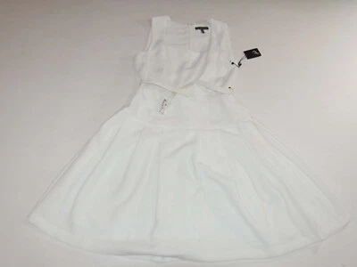 Adrianna Papell Women's Crepe Sleeveless Dress Size 12 NWT White Knee Length - Image 1 of 4