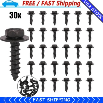 Set of 30pc Screw Bolt Fixing Retainer Fender Liner Under Cover For Toyota Lexus Foto 1 de 4