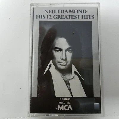 His 12 Greatest Hits by Neil Diamond Cassette Tape 1974 Foto 1 de 2