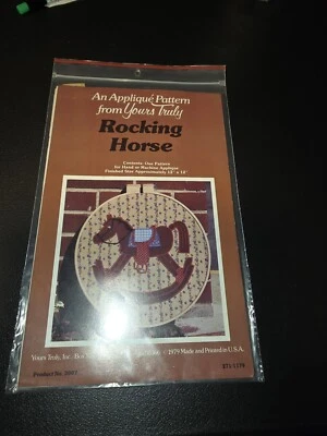 Rocking Horse Applique Pattern From Yours Truly No.3007 1979 - Image 1 of 2