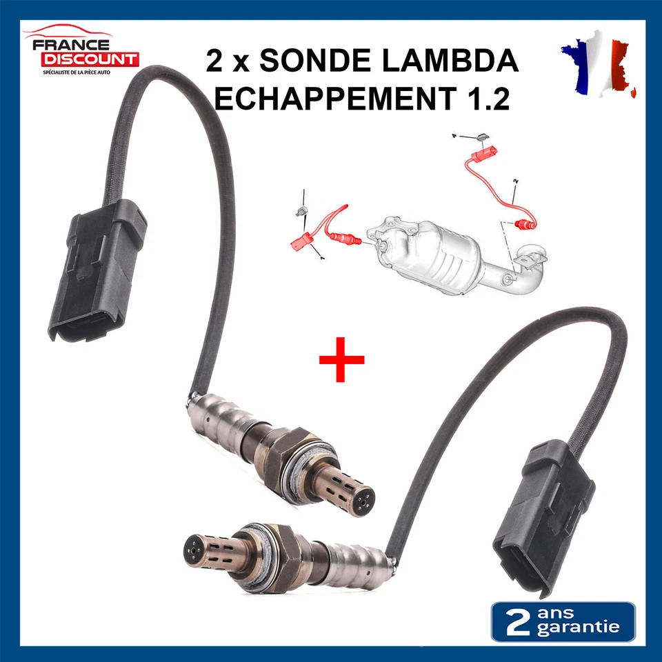 2x Sonde Lambda Echappement prévu pour C1 C3 C4 DS3 108 2008 208 I 301 308 II - Photo 1/4